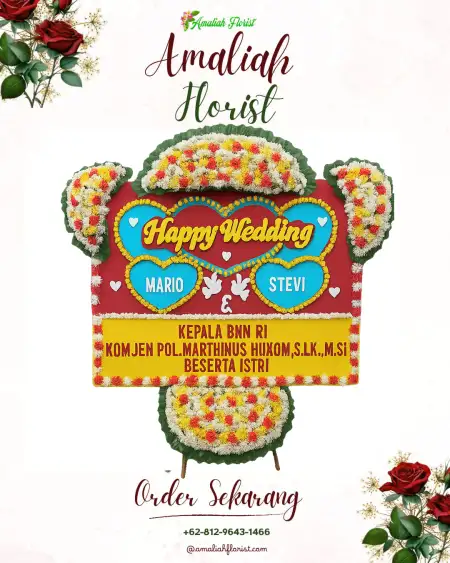 Papan Bunga Pernikahan Martopuro